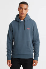 Superdry Mens Essential Logo Hoodie Stormy Weather Blue Northern