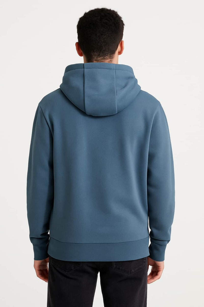Superdry Mens Essential Logo Hoodie Stormy Weather Blue Northern