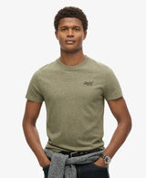 Superdry Mens Essential Logo T-Shirt Ash Olive Marl Northern Ireland