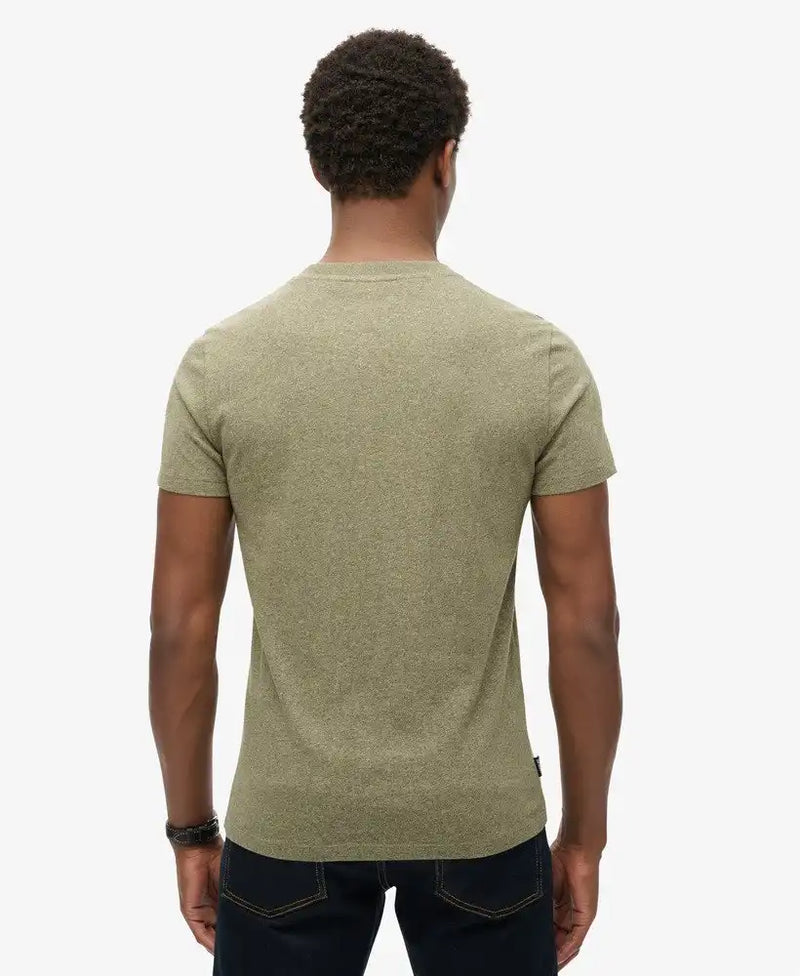 Superdry Mens Essential Logo T-Shirt Ash Olive Marl Northern Ireland