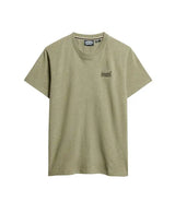 Superdry Mens Essential Logo T-Shirt Ash Olive Marl Northern Ireland