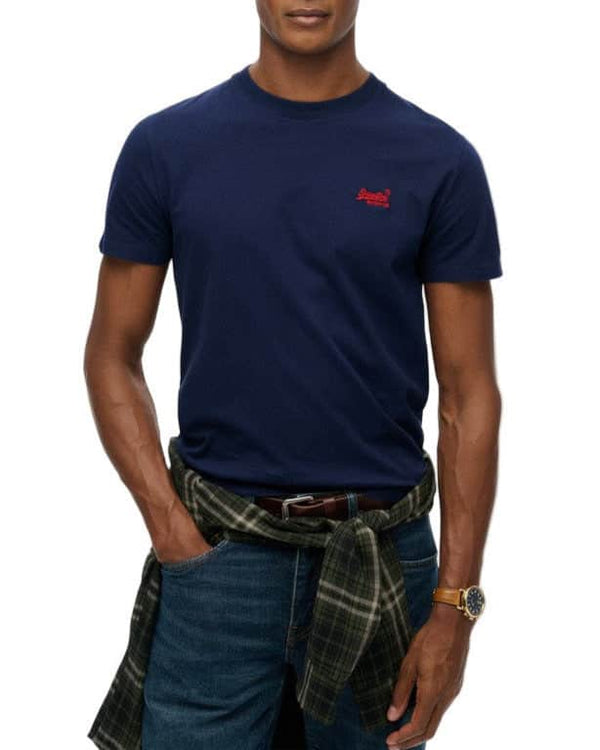 Superdry Mens Essential Logo T Shirt Atlantic Navy Northern Ireland
