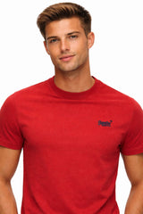 Superdry Mens Essential Logo T-Shirt Expedition Red Northern Ireland