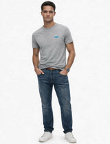 Superdry Mens Essential Logo T-Shirt Grey/Blue Northern Ireland