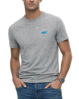 Superdry Mens Essential Logo T-Shirt Grey/Blue Northern Ireland