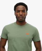 Superdry Mens Essential Logo T-Shirt Laurel Khaki/Red Northern