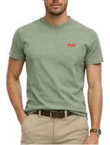 Superdry Mens Essential Logo T-Shirt Laurel Khaki/Red Northern