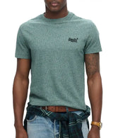 Superdry Mens Essential Logo T-Shirt Mid Pine Green Grit Northern