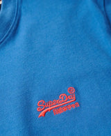 Superdry Mens Essential Logo T-Shirt Monaco Blue/Fiery Coral Northern