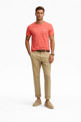 Superdry Mens Essential Logo T-Shirt Sunburst Coral Northern Ireland