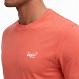 Superdry Mens Essential Logo T-Shirt Sunburst Coral Northern Ireland
