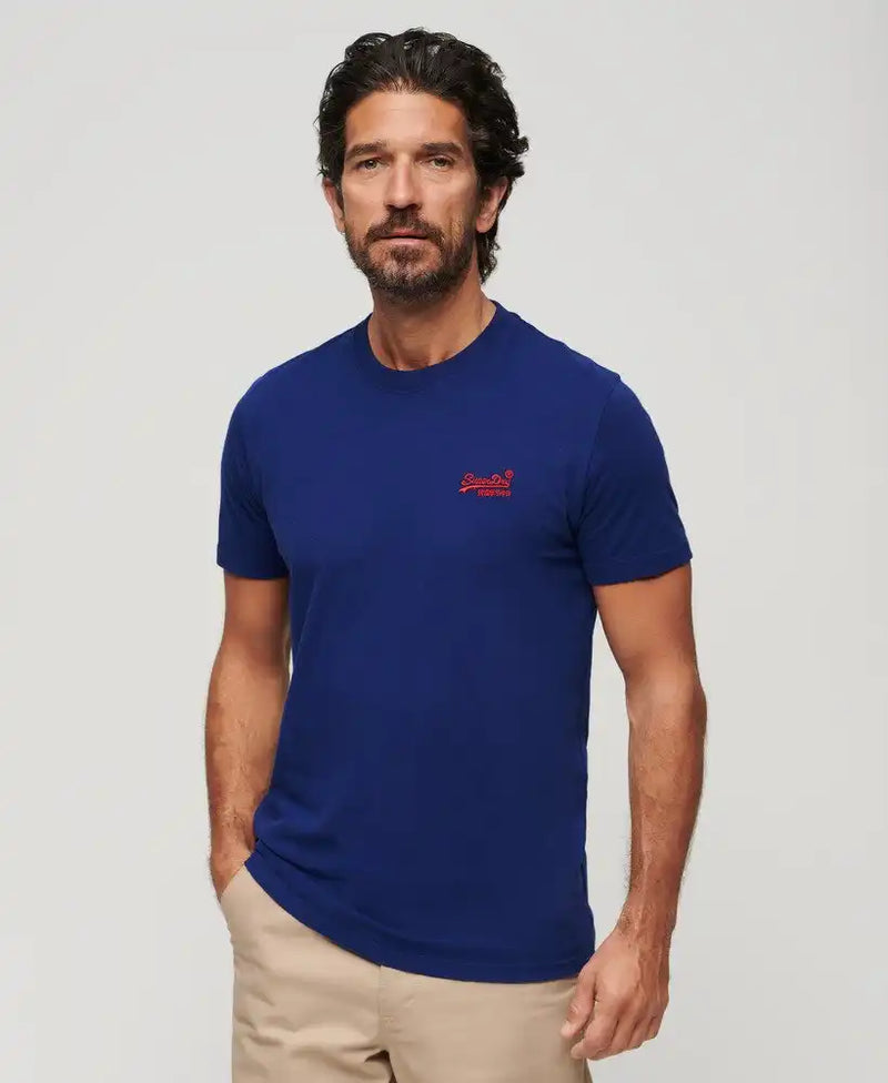 Superdry Mens Essential Logo T - Shirt Supermarine Blue Northern