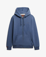 Superdry Mens Essential Logo Zip Hoodie Jeans Blue Northern Ireland