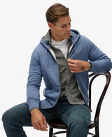 Superdry Mens Essential Logo Zip Hoodie Jeans Blue Northern Ireland