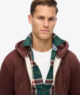 Superdry Mens Essential Logo Zip Hoodie Tawny Port Northern Ireland