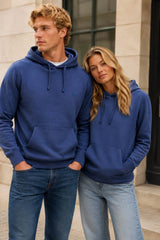 Superdry Mens Essential SD Co Logo Hoodie Hampton Blue Northern