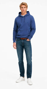 Superdry Mens Essential SD Co Logo Hoodie Hampton Blue Northern