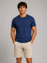 Superdry Mens Essential SDCO Logo Emb T-Shirt Deep Blue Sea