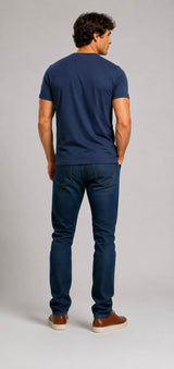 Superdry Mens Essential SDCO Logo Emb T-Shirt Deep Blue Sea