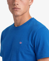 Superdry Mens Essential SDCO Logo Emb T-Shirt Monaco Blue/Pink