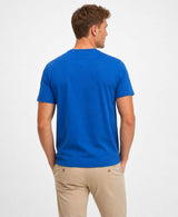 Superdry Mens Essential SDCO Logo Emb T-Shirt Monaco Blue/Pink