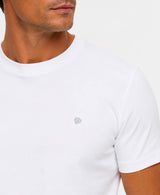 Superdry Mens Essential SDCO Logo Emb T-Shirt Optic White/Cold Grey
