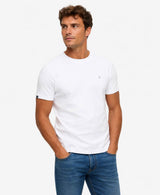 Superdry Mens Essential SDCO Logo Emb T-Shirt Optic White/Cold Grey