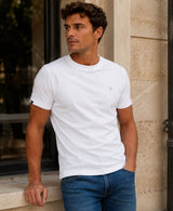 Superdry Mens Essential SDCO Logo Emb T-Shirt Optic White/Cold Grey