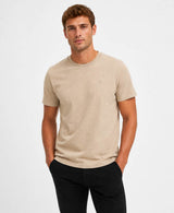 Superdry Mens Essential SDCO Logo Emb T-Shirt Tan Brown Northern