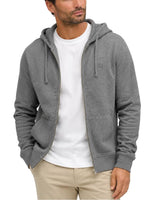Superdry Mens Essential SDCO Logo Zip Hoodie Dark Grey Marl Northern