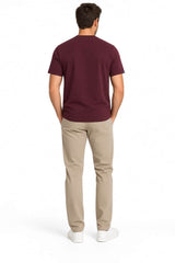 Superdry Men’s Essential Serif Logo Embroidered T-Shirt Tawny Port