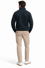 Superdry Mens Essential Serif Logo Half Zip Sweatshirt Dark Navy