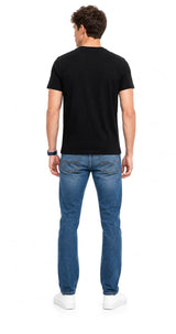 Superdry Mens Essential Stacked Logo Embroidered T-shirt Black