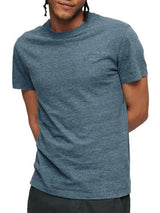 Superdry Men’s Essential Vintage Logo Embroidered T-Shirt Alaskan Blue