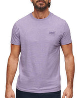 Superdry Men’s Essential Vintage Logo Embroidered T-Shirt Purple