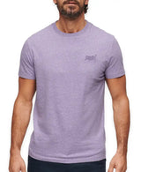 Superdry Men’s Essential Vintage Logo Embroidered T-Shirt Purple