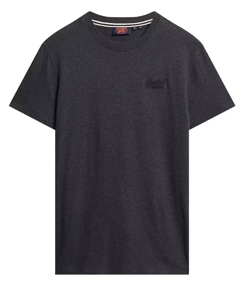 Superdry Men’s Essential Vintage Logo Embroidered T-Shirt Raven Black