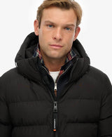 Superdry Mens Hooded Sports Puffer Jacket Black Northern Ireland