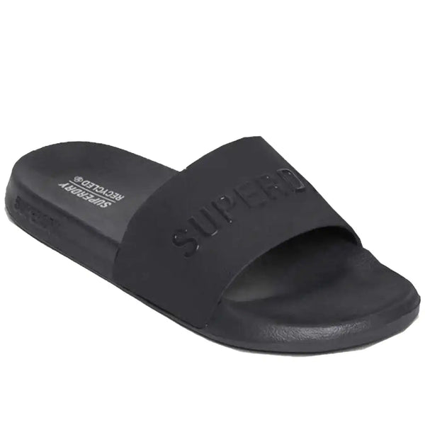 Superdry Mens Logo Pool Slides Black Northern Ireland Belfast