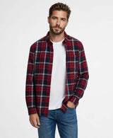 Superdry Mens Long Sleeve Cotton Lumberjack Shirt Navy/Red Northern