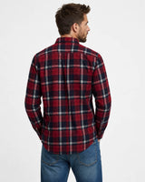 Superdry Mens Long Sleeve Cotton Lumberjack Shirt Navy/Red Northern