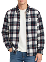 Superdry Mens Long Sleeve Cotton Lumberjack Shirt Skylar Check White
