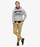 Superdry Mens Mountain Relaxed Hoodie Glacier Grey Northern Ireland