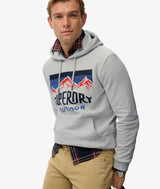 Superdry Mens Mountain Relaxed Hoodie Glacier Grey Northern Ireland