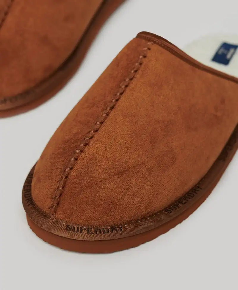 Superdry Mens Mule Slippers MF110269A Tan Brown Northern Ireland