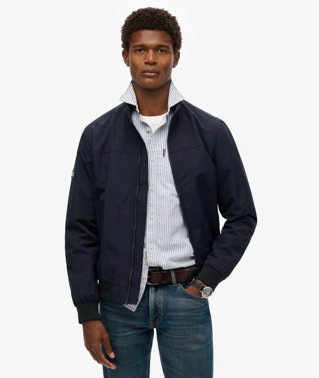 Superdry Mens Nylon Harrington Jacket Eclipse Navy Northern Ireland