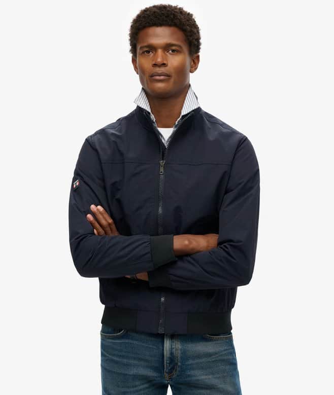 Superdry Mens Nylon Harrington Jacket Eclipse Navy Northern Ireland