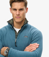 Superdry Mens Polar Fleece Half Zip Orion Blue Northern Ireland