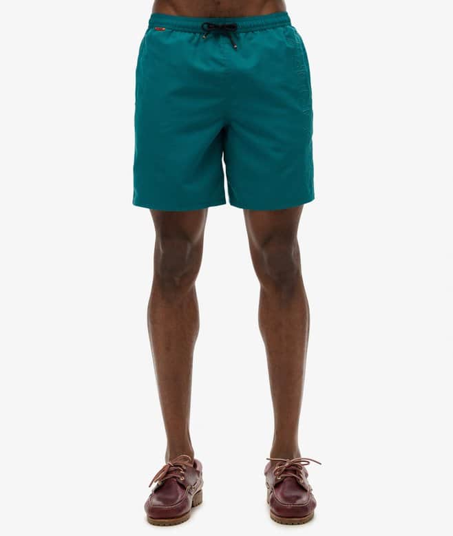 Superdry Mens Premium Embroidered Swim Shorts Forest Green Northern