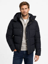 Superdry Mens Premium Hooded Puffer Jacket Black Northern Ireland